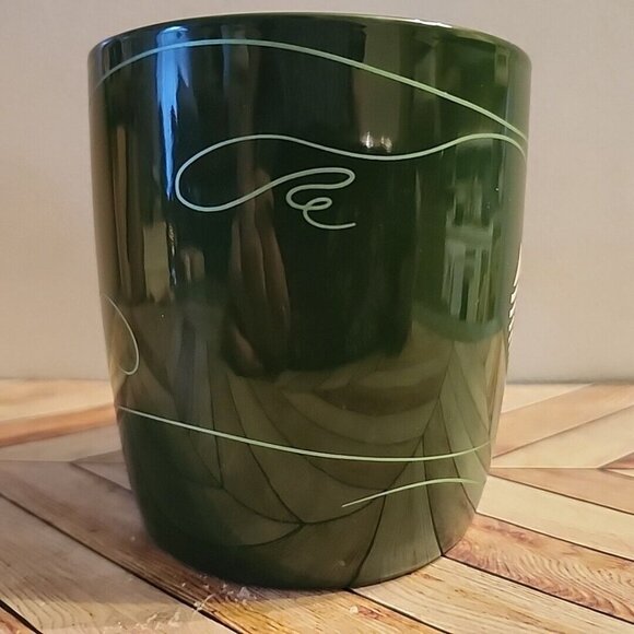 STARBUCKS Mermaid Logo Green Swirl Design Ceramic Coffee Mug 12oz 2020 - Picture 6 of 9